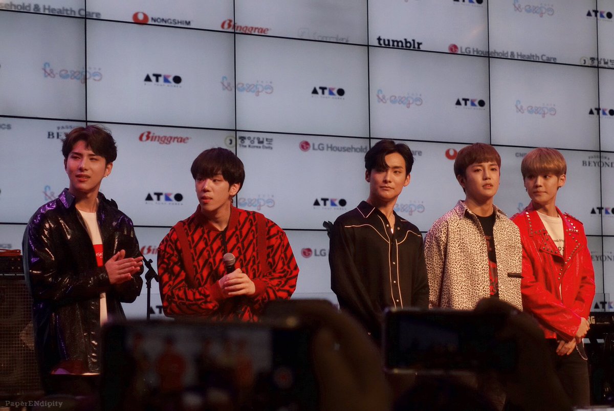 SomeoneYuMiss's tweet photo. A.C.E. in NYC (K-Expo) #ACE #DONGHUN #SEHYOON #YUCHAN #JUNHEE #BYEONGKWAN #500DaysWithACE - do not crop. credit if you borrow! https://t.co/26VjY3ZNVO