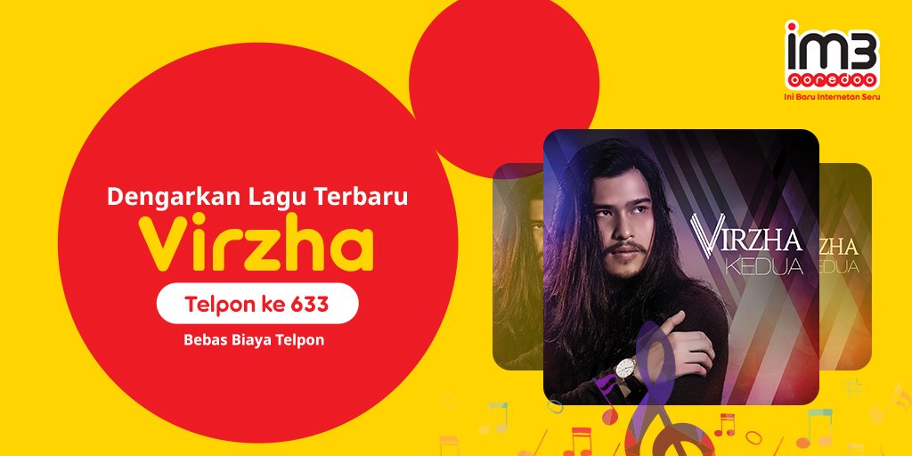 DonganIm3's tweet photo. Fans setia Virzha? Jangan sampai ketinggalan lagu-lagu terbarunya! Dengarkan terus puluhan lagu dari penyanyi favorit langsung dari hapemu dengan tekan 633. Kamu juga bisa atur playlist, download, dan jadikan lagu sebagai ringtone hape. Ayo, langganan sekarang! https://t.co/dSALyawtlO