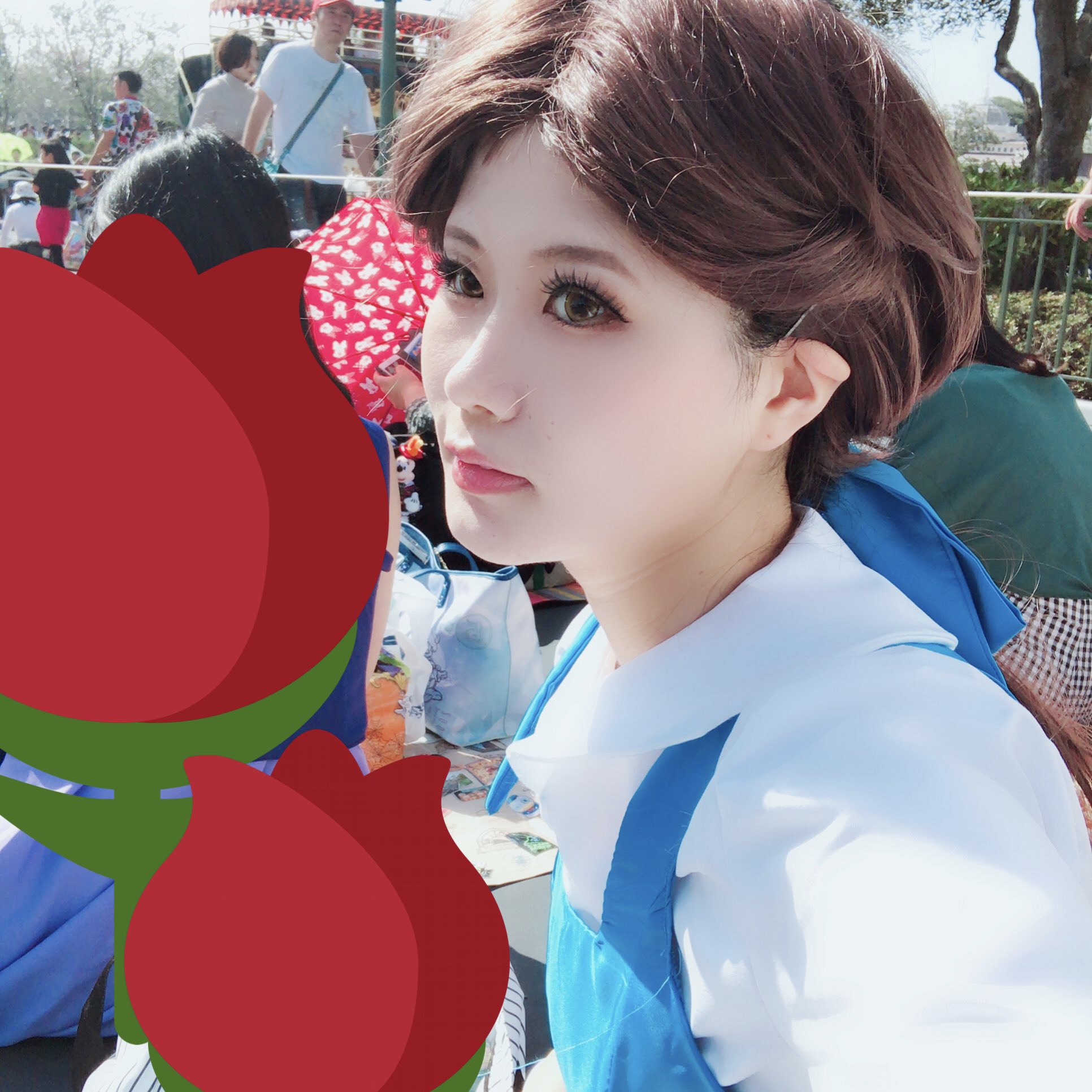 【おかこ】ディズニー 美女と野獣 町ベル風 ウィッグ 美女と野獣 ベル ウィッグ ディズニー - メルカリ