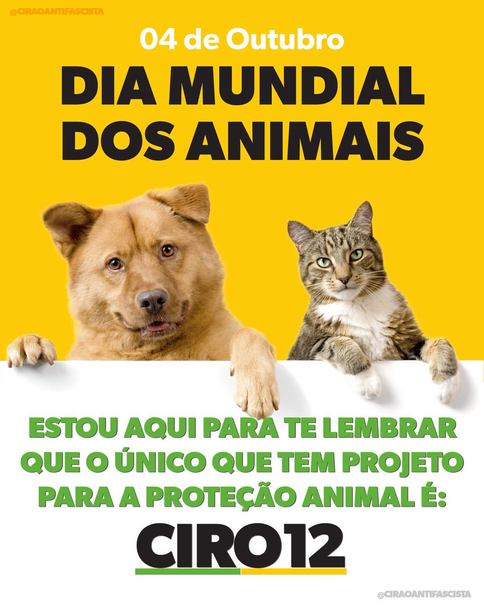 israeltt's tweet photo. Animal também merece respeito e cuidado. #CiroSim #Ciro12 #ViraViraCIRO https://t.co/N69qwSVege