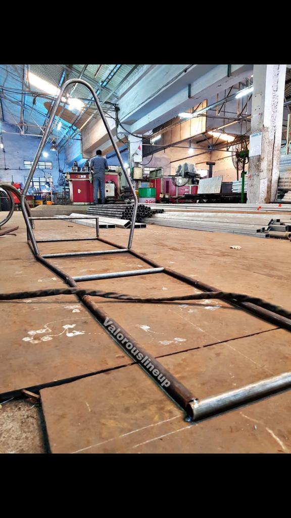 UpValorous's tweet photo. A glimpse of our chasis getting ready.. 😍 #formula #formulabharat2k19 #chasis #electric #electrifying #formulastudent https://t.co/lhSJQtF9nM