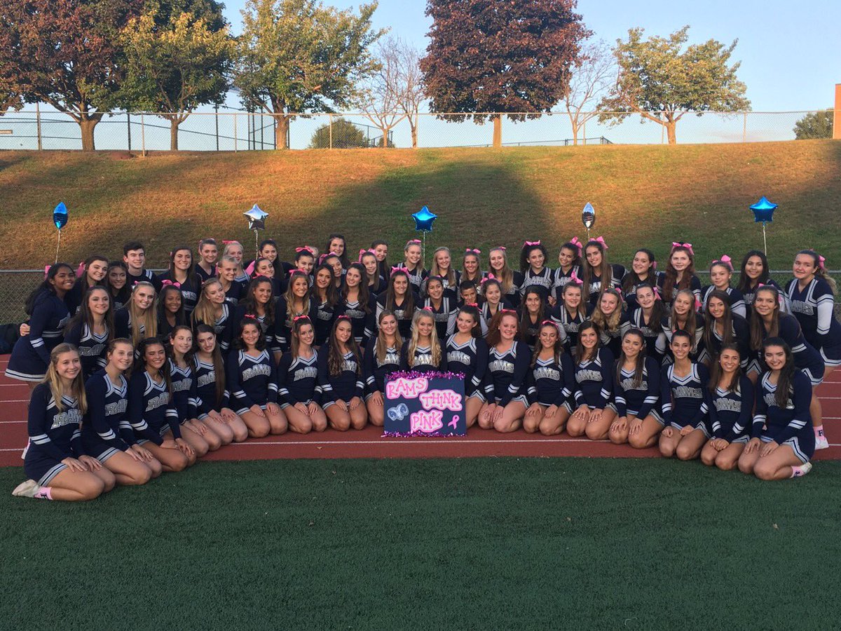 RAMSrhscheer's tweet image. Rams Think Pink at our Homecoming game!