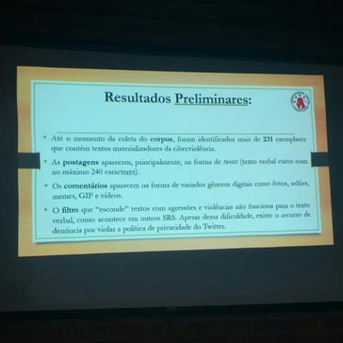 ciberviolenprof's tweet photo. XI Colóquio de Letras.
Apresentação das Reflexões iniciais sobre a ciberviolência conta professores no Twitter. ✅📊📈
#UFRPE #UAG #Letras #PIBIC #CNPq #NUPEDE
#ProjetoDePesquisaCiberviolenciaContraProfessores #AbaixoAciberviolenciaContraProfessores #Diganaoaciberviolencia https://t.co/zMCOUYvXl5
