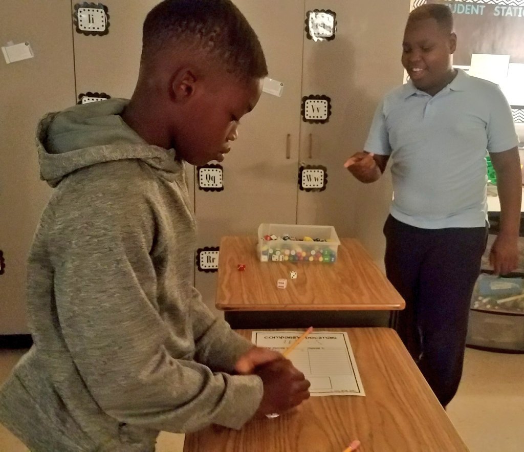 Jones_birney's tweet photo. Learning happens when you're having fun #comparingdecimals #mathisfun #cobb @CobbMathDept https://t.co/eMnCKlVBT4