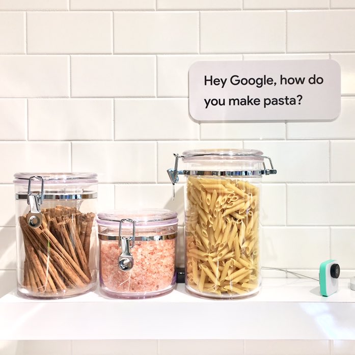 joelriddell's tweet photo. Love the #GoogleHomeUsers at @b8ta ... but it should answer with @LidiaBastianich ‘s voice ... #Google #GoogleLocalSF #diningaround https://t.co/R7vRHUu9UP