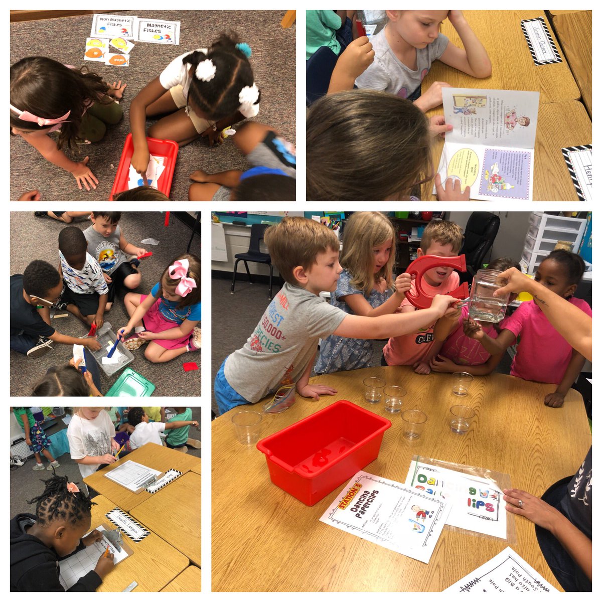 Today students went to different stations to learn about magnets! They were so engaged and had so much fun. Thanks <a href="/furr_angie/">Angie Furr</a> for joining us!