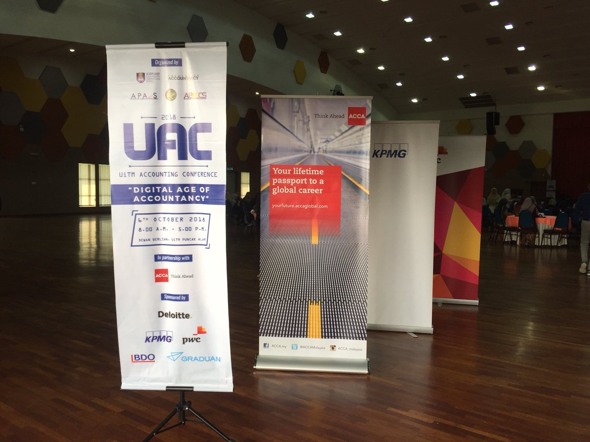 michellekc1111's tweet photo. @ACCAMalaysia is the proud partner of #UiTM Accounting Conference 2018 themed Digital Age of Accountancy, taking place today in UiTM Puncak Alam https://t.co/xZQklIvLG5