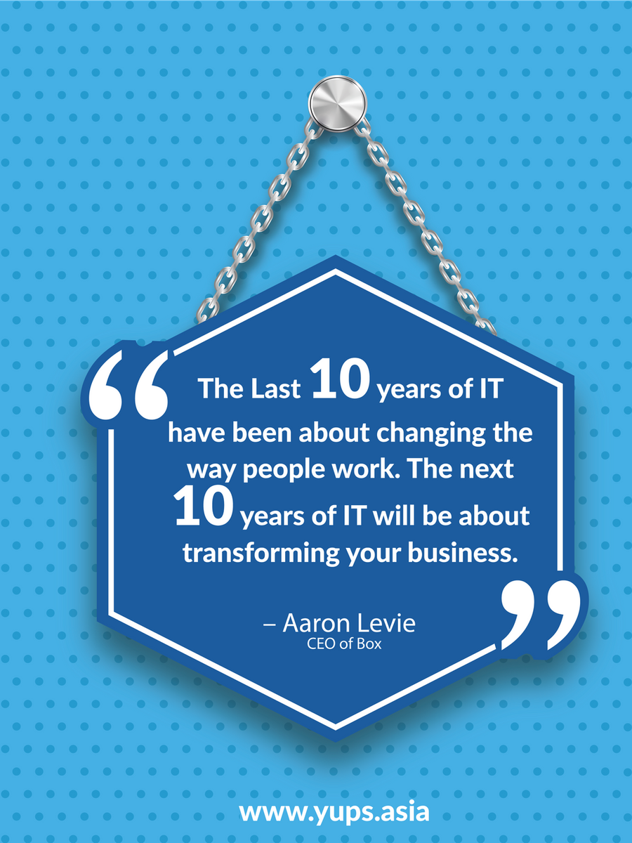 yups_tech's tweet photo. #TechThought #IoTFact
“The Last ten years of IT have been about changing the way people work. The next ten years of IT will be about transforming your business.”
Aaron Levie | CEO of Box
.
.
#InternetOfThings #IoT #IIoT #DigitalTransformation #YUPSTech #ioTFacts #Connectivity https://t.co/IfZB13hQDj
