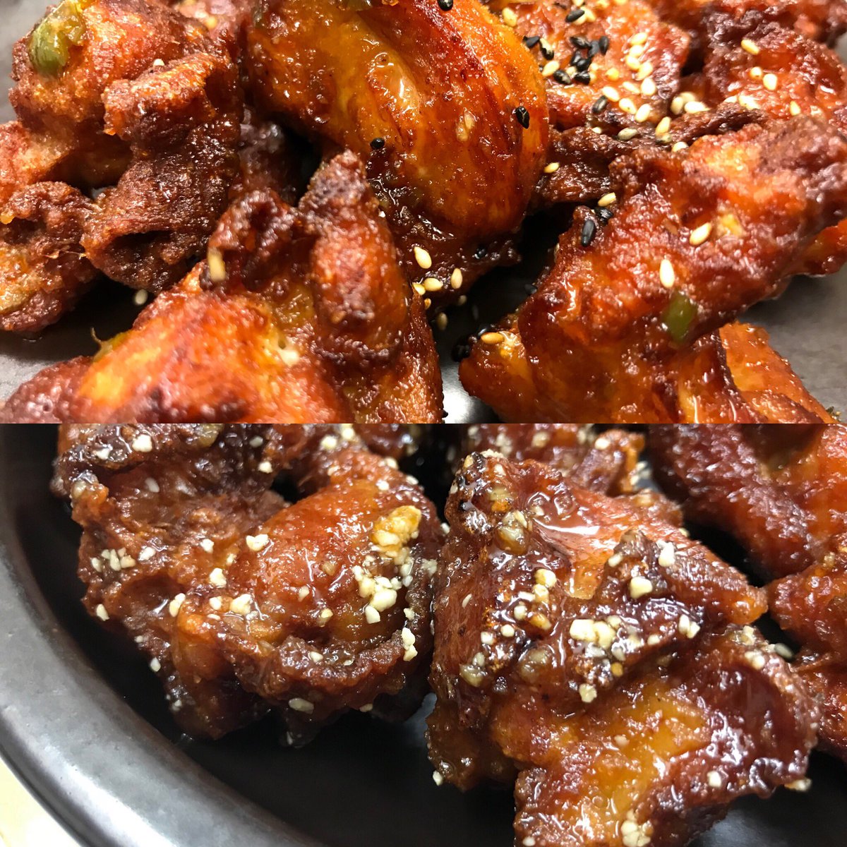 チャクサルチキン On Twitter ほぼ見分けがつかない オリジナルとマイルドチキン 食べると違いがわかります 食べると好みが分かれます 韓国チキン 韓国好きな人と繋がりたい Friedchicken 激辛 チーズタッカルビ 唐揚げ 무한리필 떡볶이 오사카 치킨집