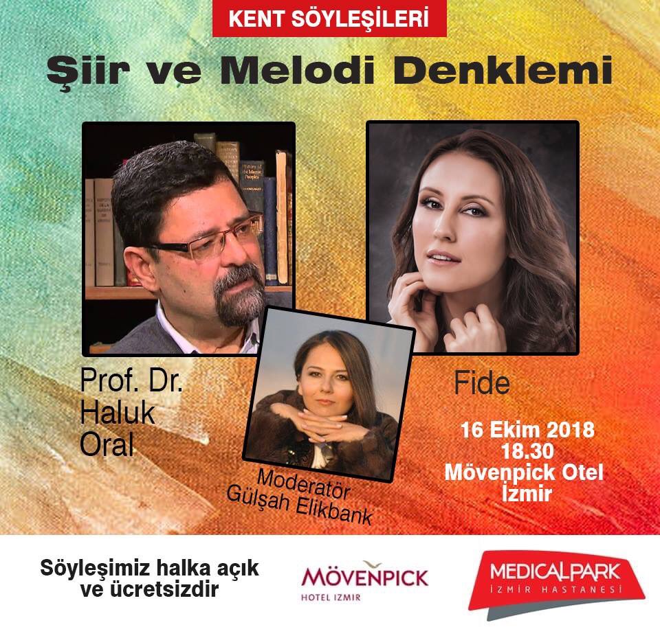 ŞİİR VE MELODİ DENKLEMİ KONUŞULACAK
Hastanemiz sponsorluğunda gerçekleşen kent söyleşilerinin bu ayki konukları Yunanistan'ın kalbini fetheden Türk Şarkıcı Fide Köksal ve Prof. Dr. Haluk Oral olacak.
#İzmiretkinlik 
medicalparkizmir.com