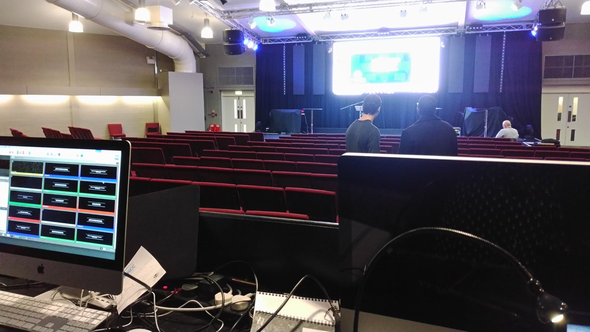 Conference day is here! The Press Secretary has the best view from the back.