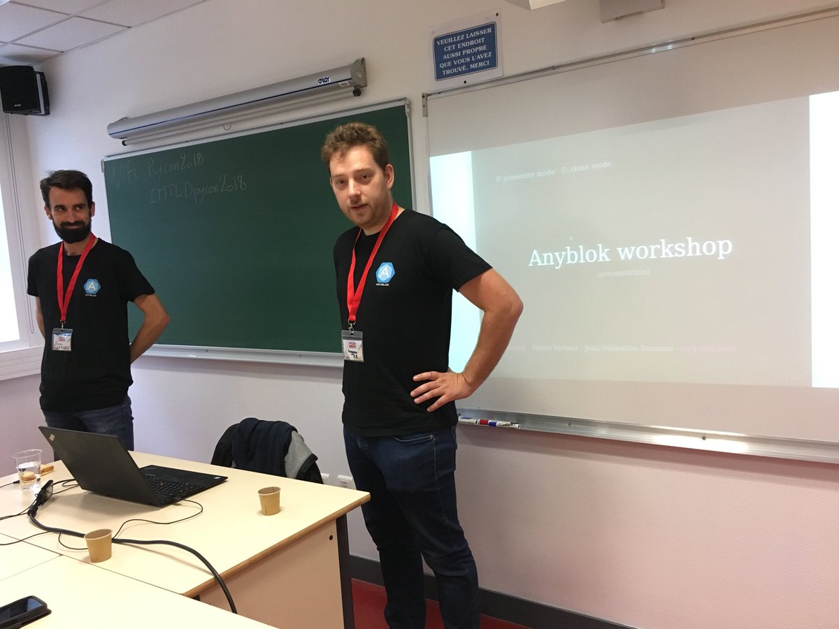 anybox's tweet photo. @_anyblok en workshop à Lille pour la #pyconfr https://t.co/yeJQp6drvj