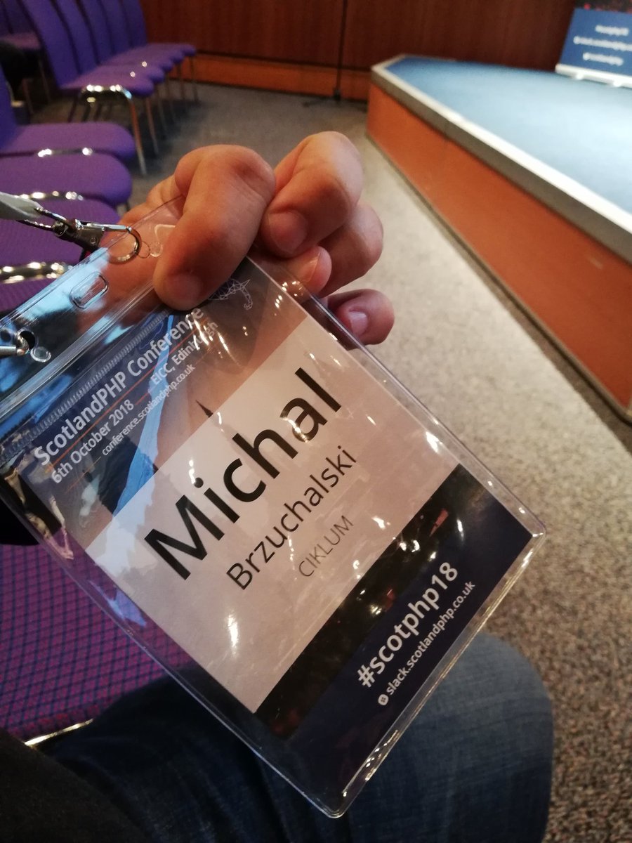 mbrzuchalski's tweet image. Finally for the first time I&apos;m here Yay! #Scotphp18