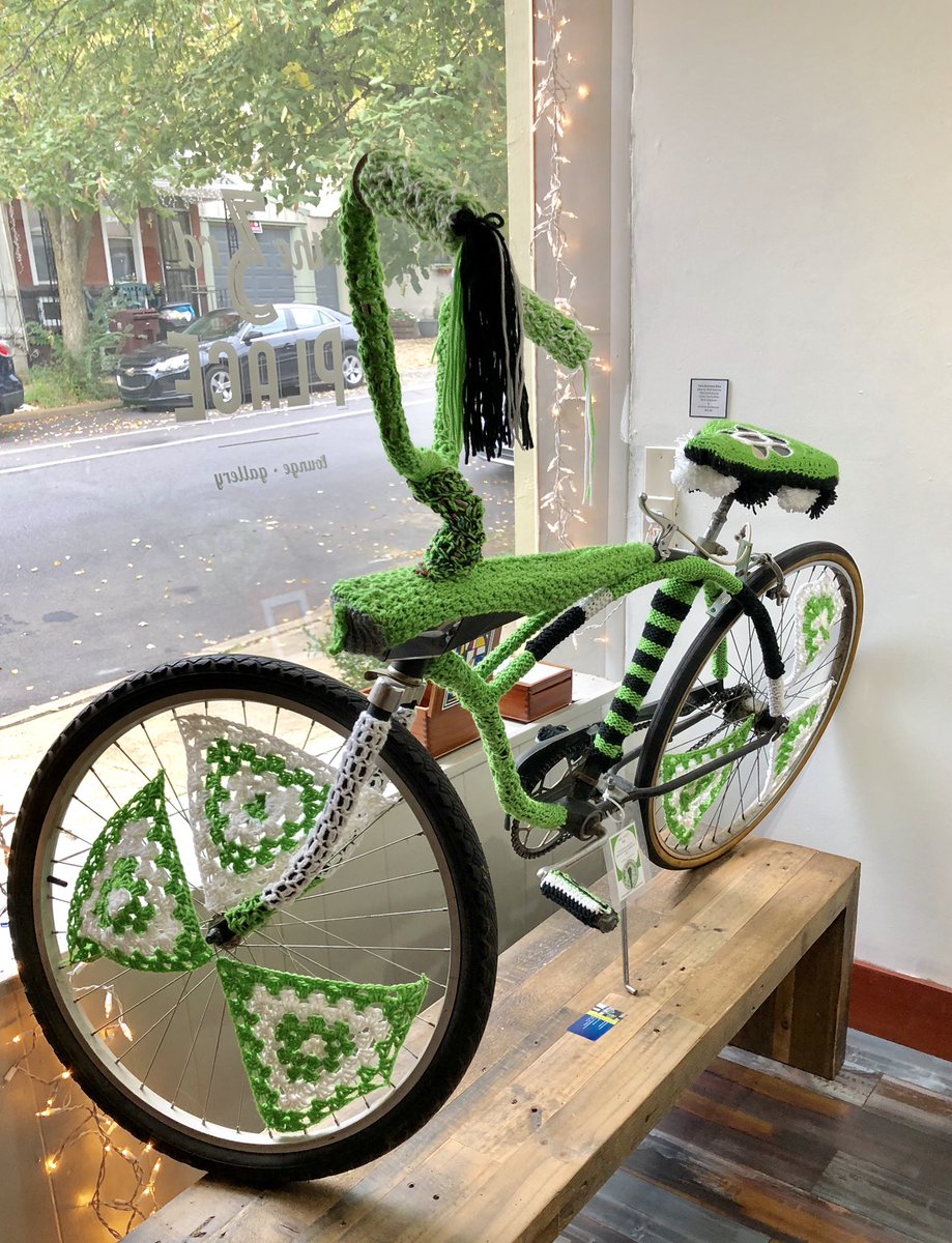lymeyarnbombs's tweet photo. Our artwork is on display this month @3rdPlaceWilm raising #lyme awareness using #yarn ! https://t.co/p2zv16KQTT #netde #lymeyarnbombs https://t.co/yw3kjenp6R