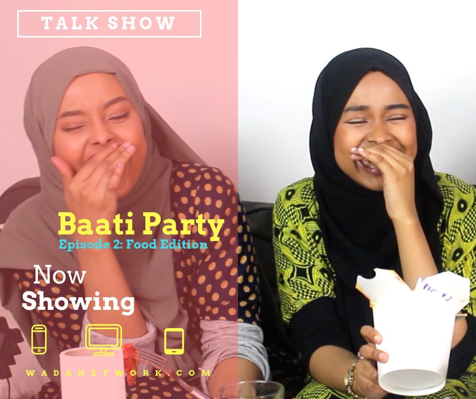 121netlifeking's tweet photo. Episode 2 of Baati Party - Food Edition with @ladylikerocky @anianimates.sshaa and @zainabhassan45 exclusively on the Wada Network!
.
.
.
.
.
.
#wadanetwork #chatshow #baatiparty #somalicontent #somalicreatives #food https://t.co/rcJ6qhDOp8