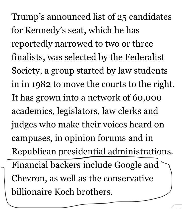 Tentoads4truth's tweet photo. @TonyaJoRiley Google 👉 funds numerous Koch trade associations, tax exempt groups etc. Such as The Federalist Society, Heritage Foundation, ALEC, Chamber of Commerce etc., etc. https://t.co/bhS1SJxDfC https://t.co/t0fR1J4Fg9