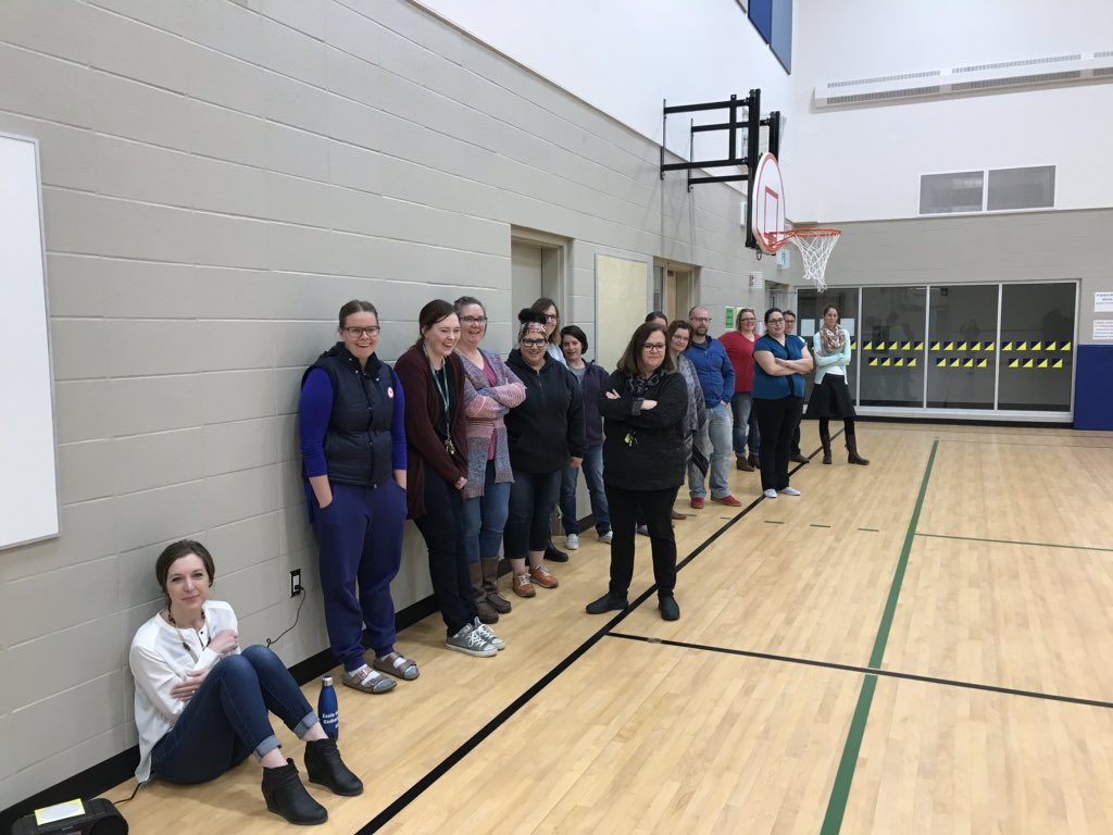 EcoleHolyMary's tweet photo. “Experiential meeting” with our hard working staff @EcoleHolyMary School today! An engaging challenge that provided a reminder about planning and extending appropriate supports to our students as they continue on their literacy journeys! #GSCSReads #GSCSNews https://t.co/7tjKE6aqs4