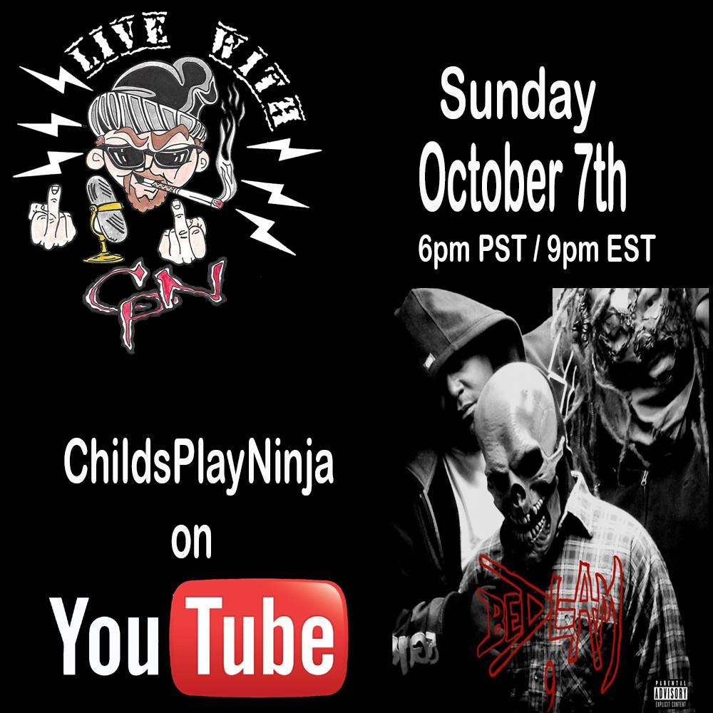 MadnessHellride's tweet photo. MADNESS of BEDLAM LIVE with CPN this SUNDAY on YouTube . Hope to see all the BEDLAMITEZ there !!!!! https://t.co/yK19s8FSCc