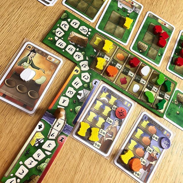 msaari's tweet photo. At the Gates of Loyang is a good game I haven’t played in a while. My son managed to beat me by one point, thanks to the two loans he took and invested well. We both were critically short of couple of coins in the last round. #boardgame #boardgames #atth… https://t.co/X5nitvstUg https://t.co/MJxnsqqzMu