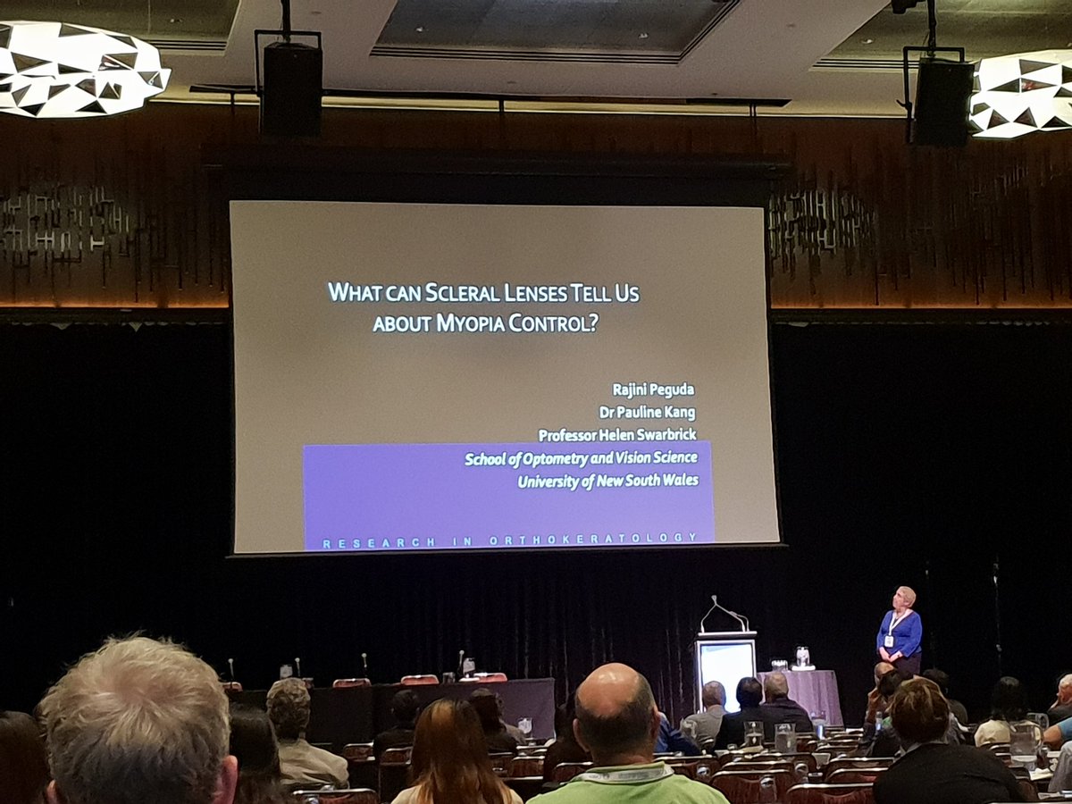 PaulineHKang's tweet photo. Prof Helen Swarbrick presenting research on mini-scleral lenses at the 2018 OSO conference @OrthokSo #myopia #myopiacontrol #minisclerallenses #peripheralrefraction https://t.co/5plzTvN0go