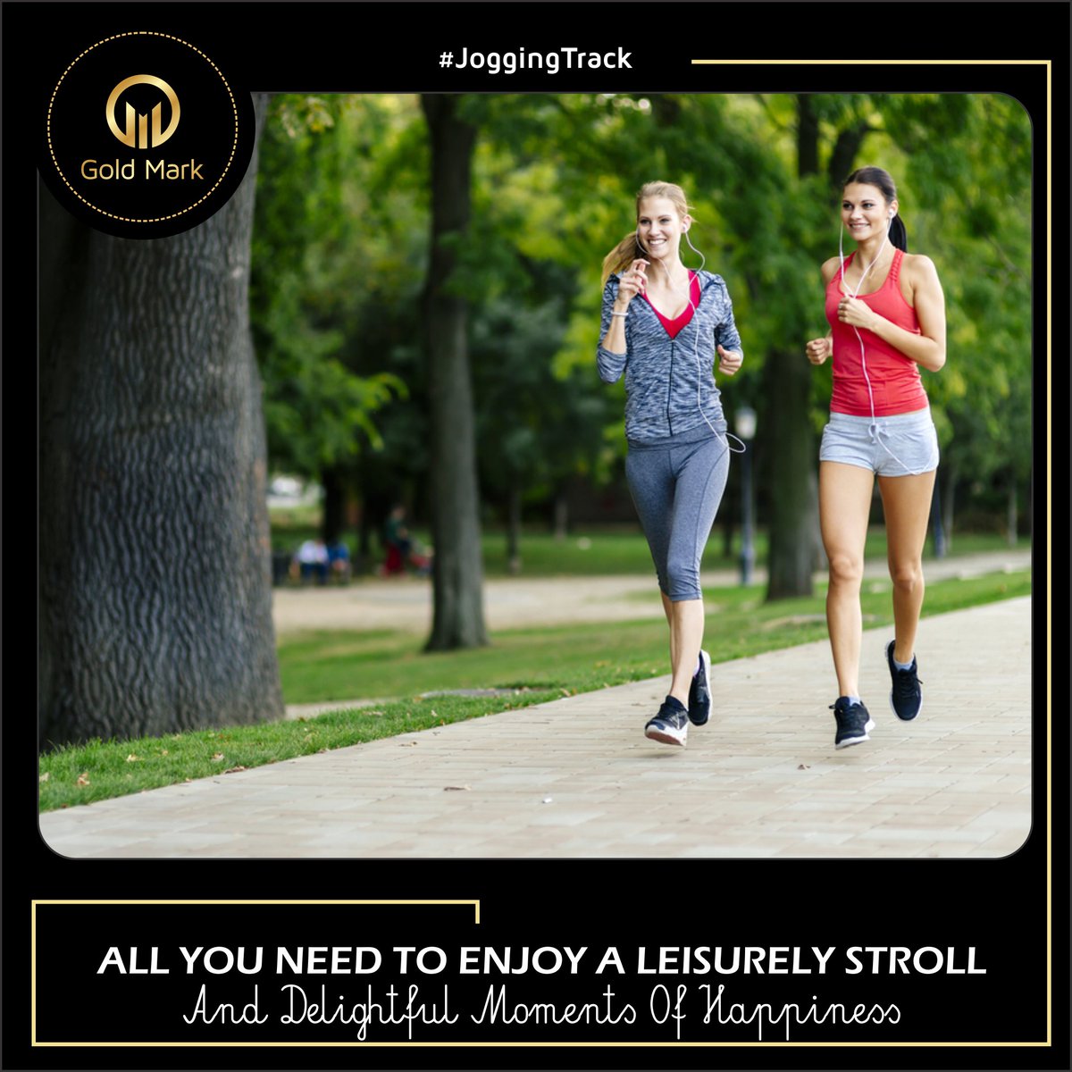 veragoldmark's tweet photo. #Goldmark #Joggingtracks #healthylife
We at Gold Mark create a noise & pollution free surrounding, jogging tracks with musical theme for a comfortable and healthy longer life. https://t.co/0Fj76SapHP