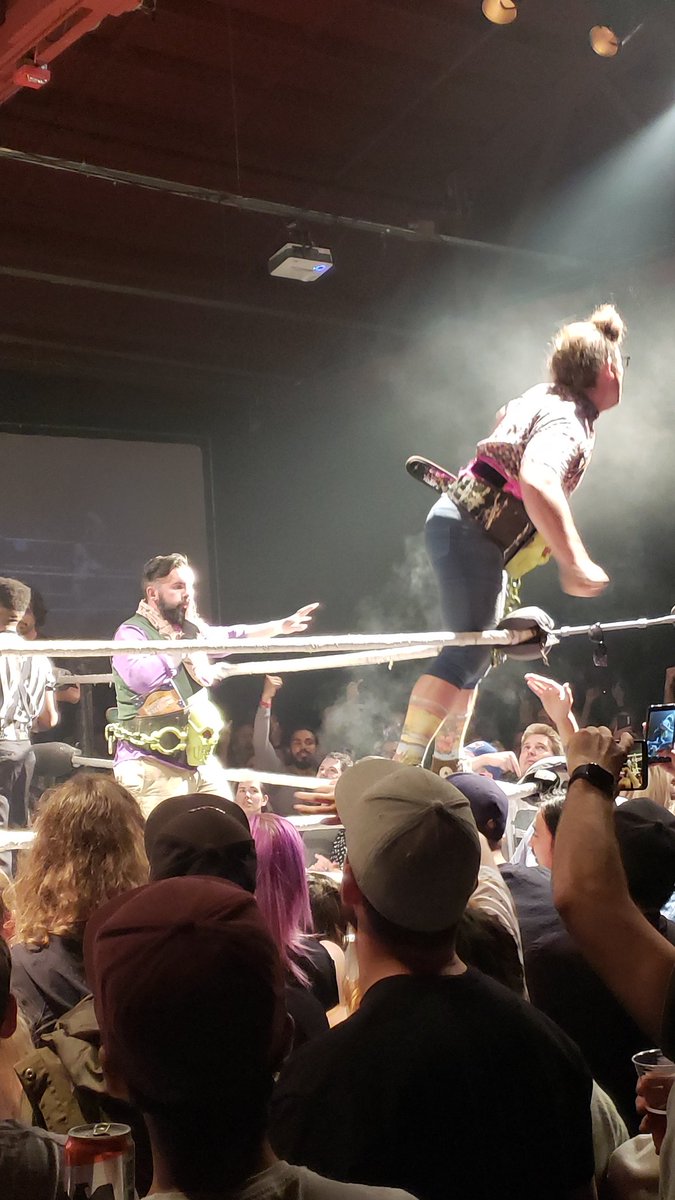 FanFisher1's tweet photo. Well then, here comes the current holder of the #Intergalactic Tag Team Champions @richardshhhnary &amp; the Berkeley Brawler The Millennial Falcons! #HOODSLAM #FTF9 https://t.co/aXZ8fouPng