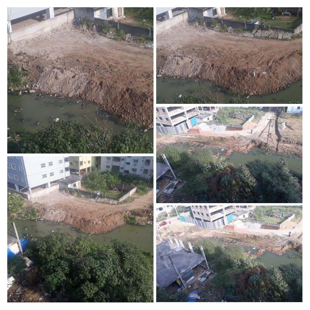 VijayNaravaram's tweet photo. @GHMCOnline @CommissionrGHMC Deepthi Srinagar to Gangaram cheruvu nala  encroaching..please find current and previous pictures.. please get this fixed asap..@KTRTRS https://t.co/NW6AFIywhn