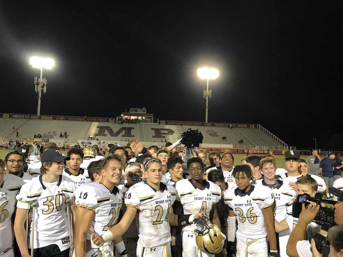 Desert Vista with the big win over Rival Mountain Pointe Tonight 28-27 🏈⚡️