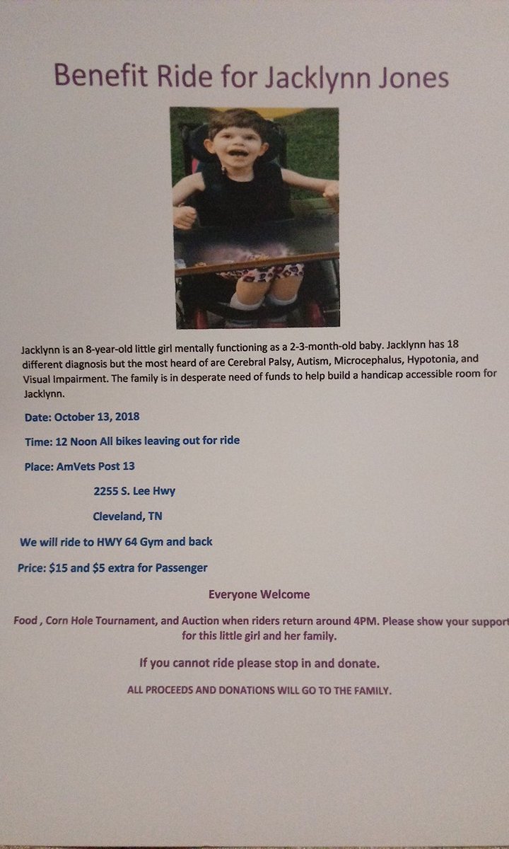 BrandiJones80's tweet photo. @BeauDaniels75 So very thankful for Benefit Riders!! We need as many people as possible to help us make this a big turn out for my Daughter!! https://t.co/0WQEoxMDcj