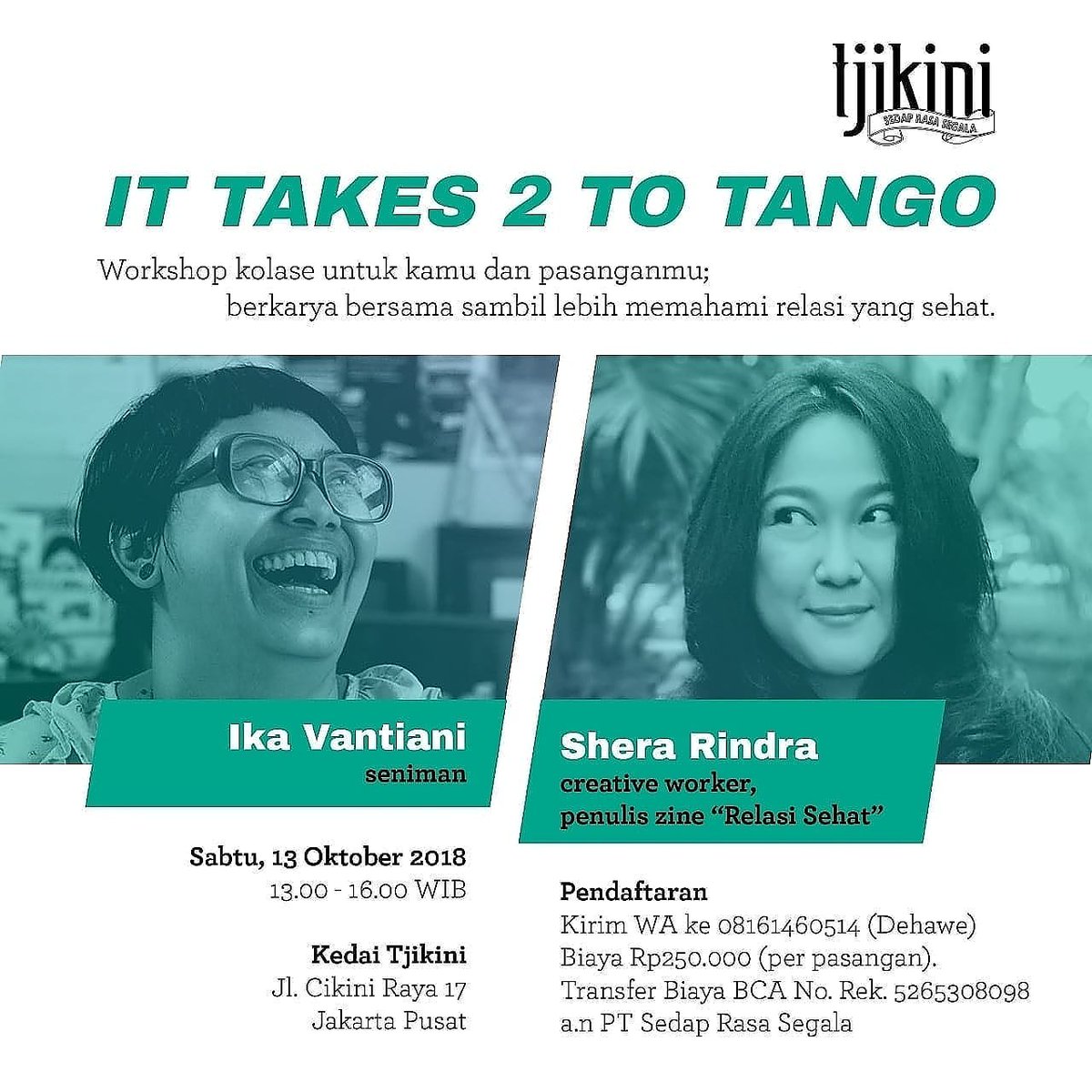 Mari mendaftar hari ini. Workshop #collage di Kedai <a href="/tjikini/">tjikini17</a> bersama <a href="/vantiani/">Ika Vantiani</a> <a href="/shefemelle/">Shera R Pringgodigdo</a>.