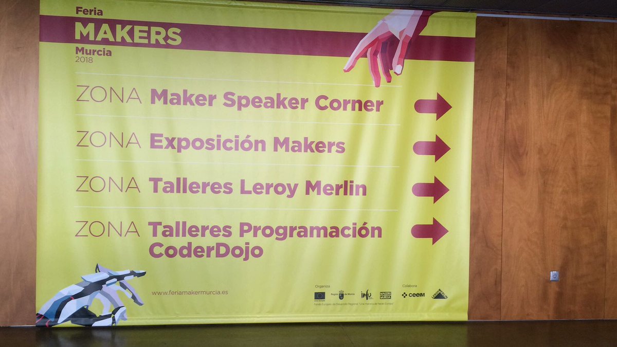infoRMurcia's tweet photo. #Murmak18 en el @AUDITORIOMURCIA 🤖 10.00h.-19.00h. #AccesoLibre @makersofmurcia @infoRMurcia @CeeiMurcia @leroymerlin_es @rlopezvilar ¿Qué zona vas a visitar primero? https://t.co/u35213nP9a