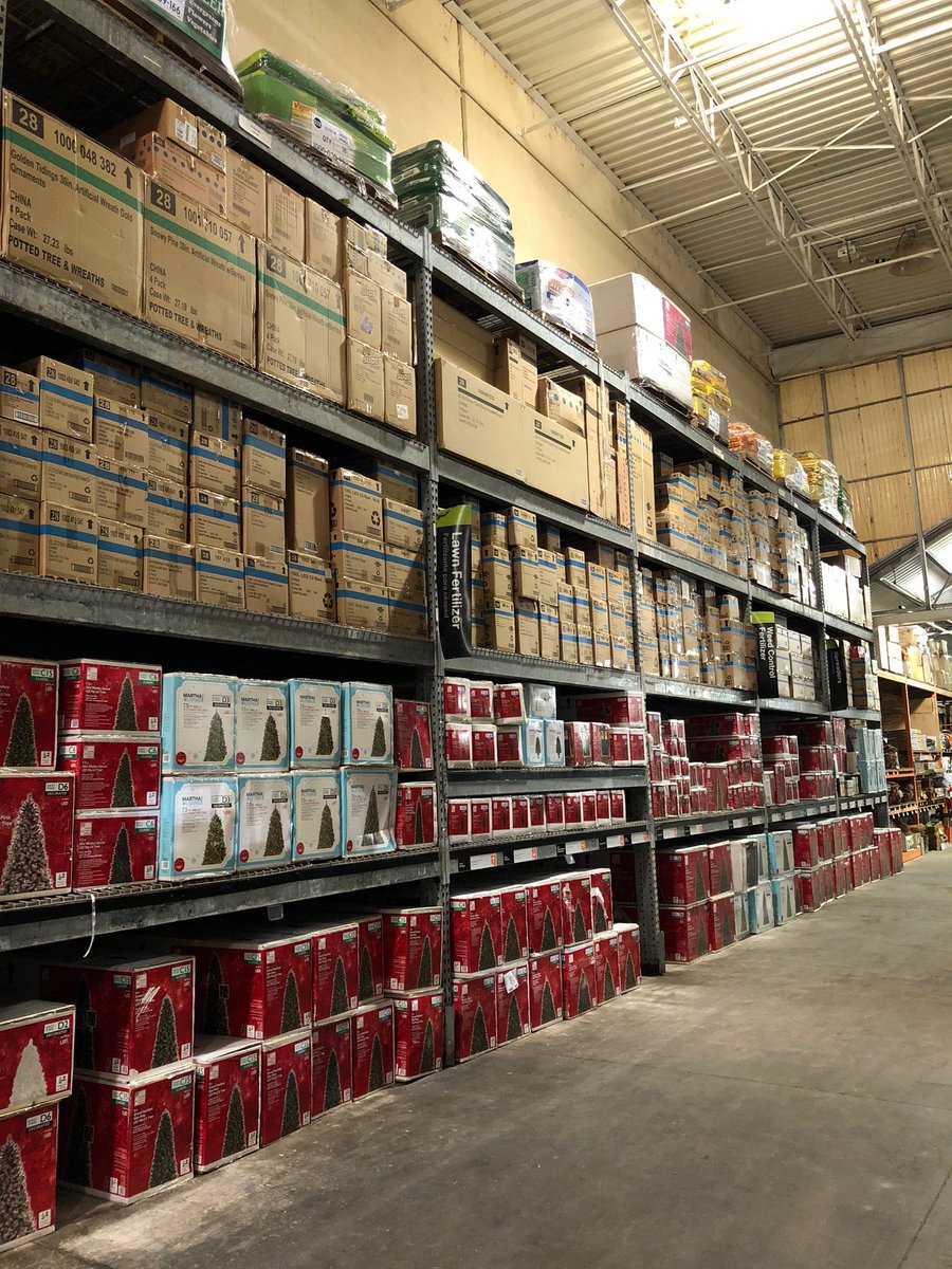 KyleBollman's tweet photo. Christmas overstock ready to go! What a sight!! Thanks to Katie in d28 finishing it all up @Meador3908 @drewcaram @Shannondepot https://t.co/ADnzrAcbmt