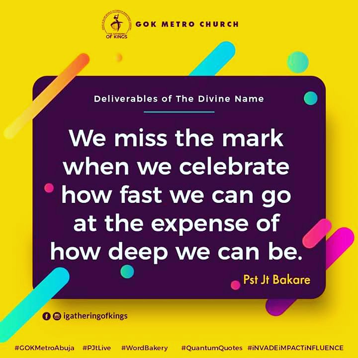 rhenoma's tweet image. We miss the mark when we celebrate how fast we can go at the expense of how deep we can be. #SaturdayMotivation #QuantumQuotes