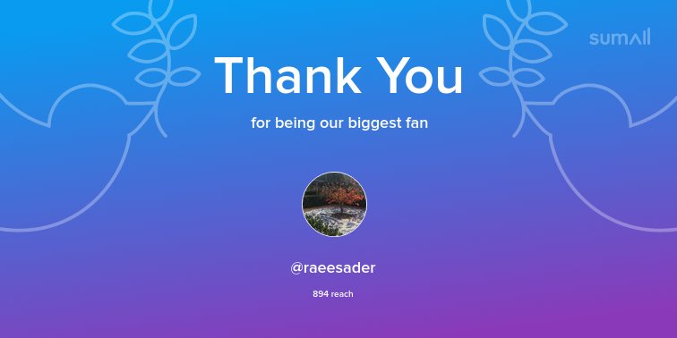 Our biggest fans this week: <a href="/raeesader/">Raeesa</a>. Thank you! via sumall.com/thankyou?utm_s…