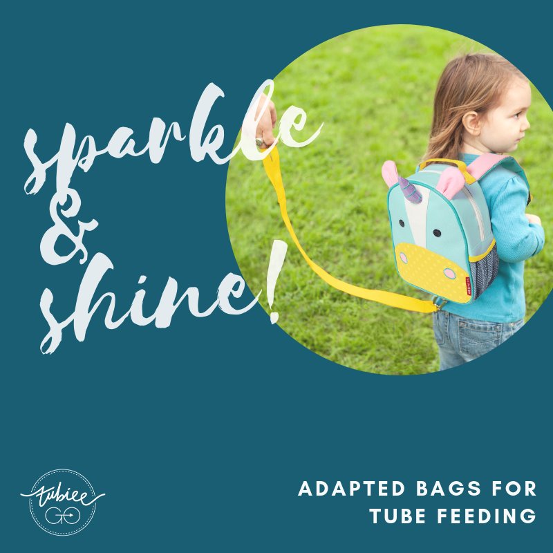 TubieeGo's tweet image. Our smallest range of adapted bags for tube feeding includes the sparkly little Skip Hop unicorn. It's compact and cute for magical little ones on the go! tubieego.com/collections/nu…
 #tubefeeding #tubie #tubielife #tubiekid  bit.ly/2IFoavM