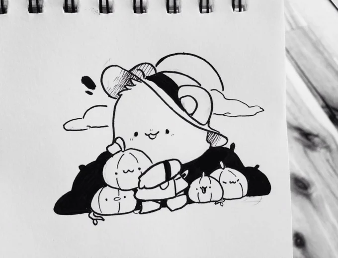 Day 5 #inktober farmer cat 