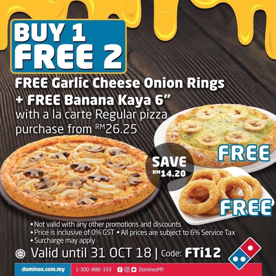 worknco's tweet image. #KuponDominos untuk korang semua. Valid sampai 31 October tau 😋🍕