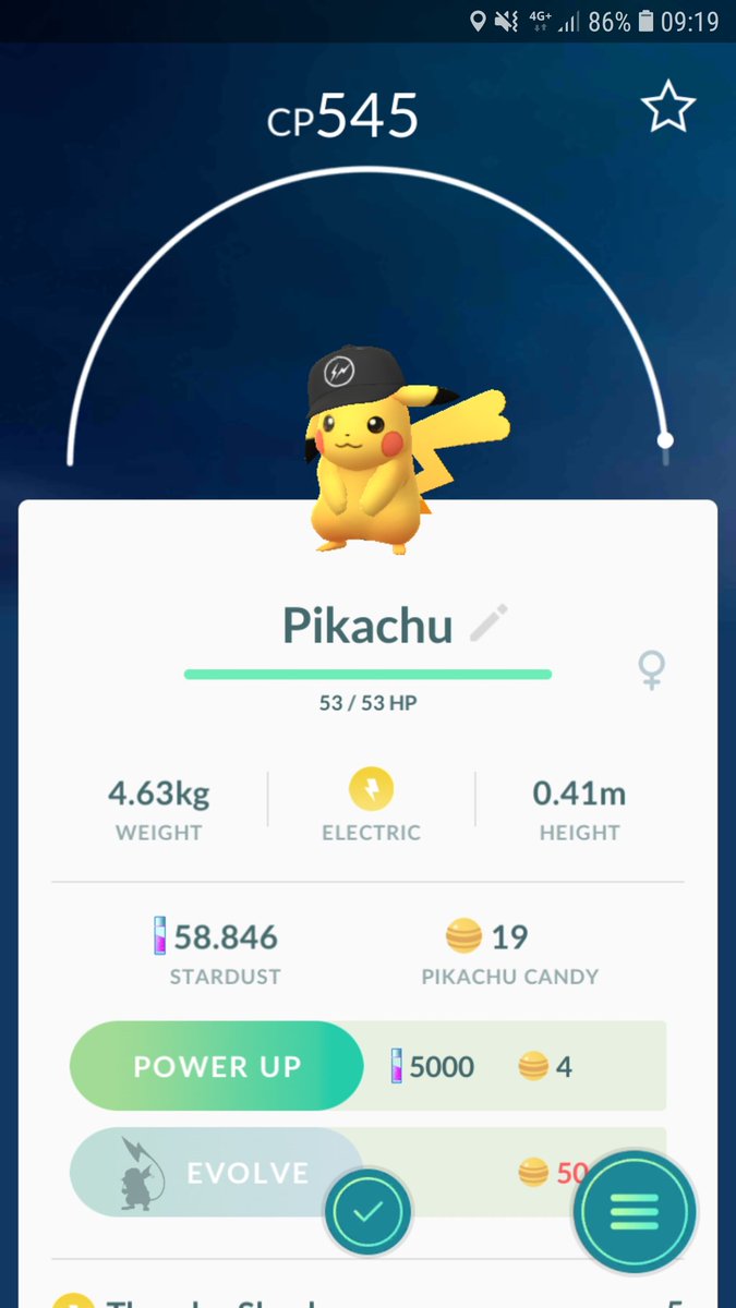 pogotrainercode's tweet photo. Just saw this Pikachu! #pokemongo #pogotrainercode https://t.co/fSeicCK01I