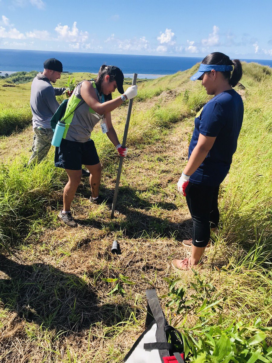 UOGGreenArmy's tweet photo. A fulfilling time helping to stabilize the badlands of the Manell Watershed with Acacia trees !! ๐ฑ๐ณ๐๐๐ โ๐ฅ๐#AsGadao #treeplanting #nooffroading #nograssfires #stopsedimentation #savethereefs https://t.co/xDMtoBHB86