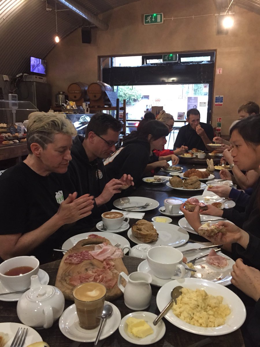 It’s TODAY! Having breakfast with <a href="/TamashiiTaiko/">Tamashii School of Wadaiko-Do</a> , <a href="/MugenkyoTaiko/">Mugenkyo</a> and the rest of the Wadaiko London team in Sara Cafe Deli :) #TsukimiUK2018 #taiko #SaraCafeDeli