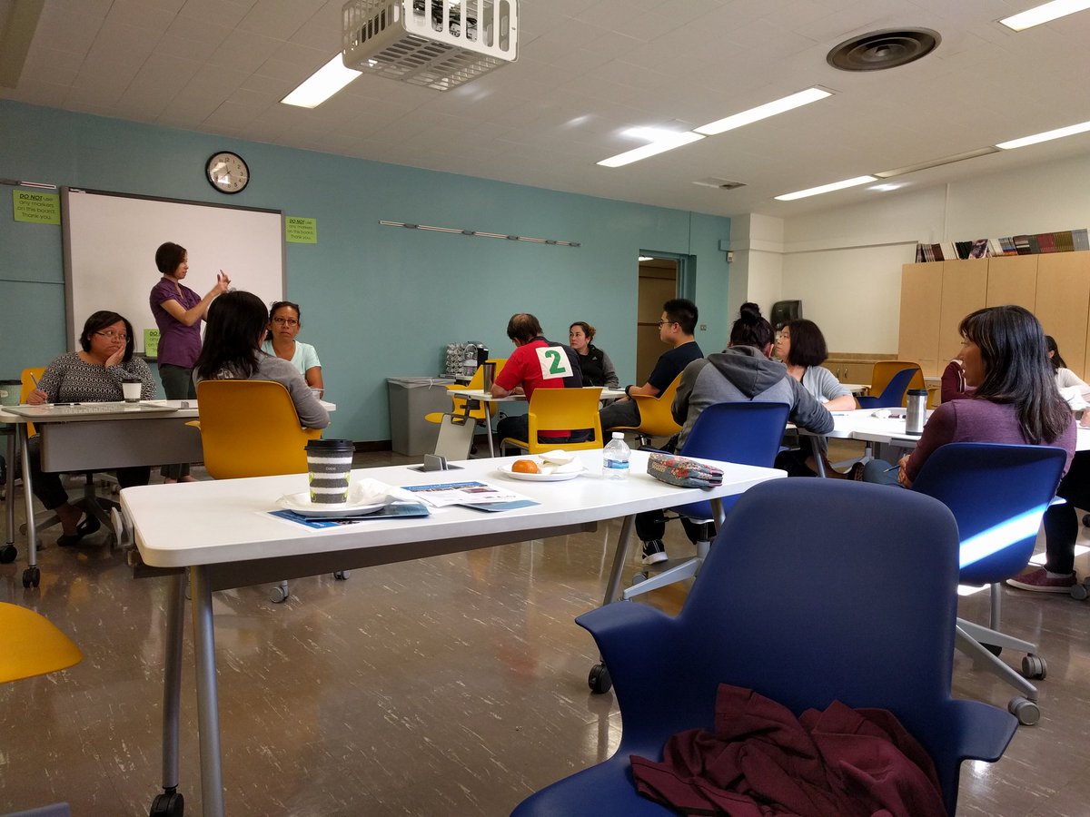 encouraginglit's tweet photo. Enjoyed the morning with these awesome parents and @acatsanjose @sanjoseareawp talking about and writing #poetry #parentengagement https://t.co/CisbNM4F48