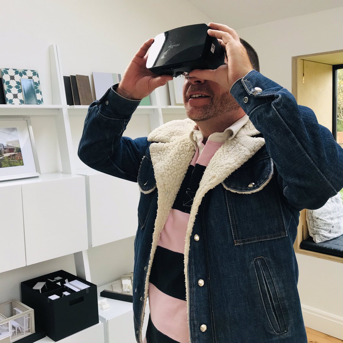 studio_gennaio's tweet photo. “Wow, this is amazing!” Our Made in Roath visitors have been enjoying a taste of virtual reality. In addition to computer generated renders and physical models, we can help you visualise your space using virtual reality. We are open tomorrow 11-5, #81 on the @madeinroath map. https://t.co/VVNC1SSaAO
