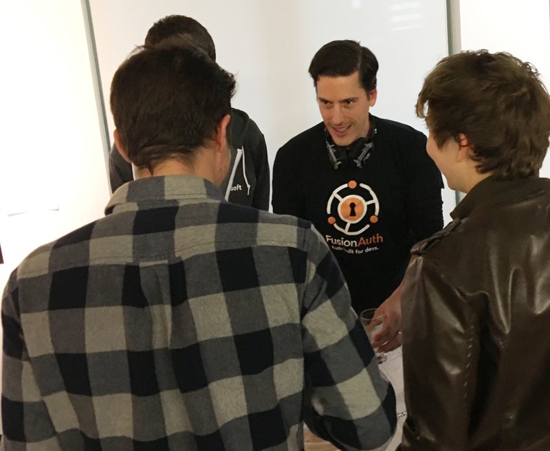 FusionAuth's tweet image. REMINDER: Watch for the signs to lead you to #FusionAuth or look for the guides in the @FusionAuth shirts. They&apos;ll tell you where to go.