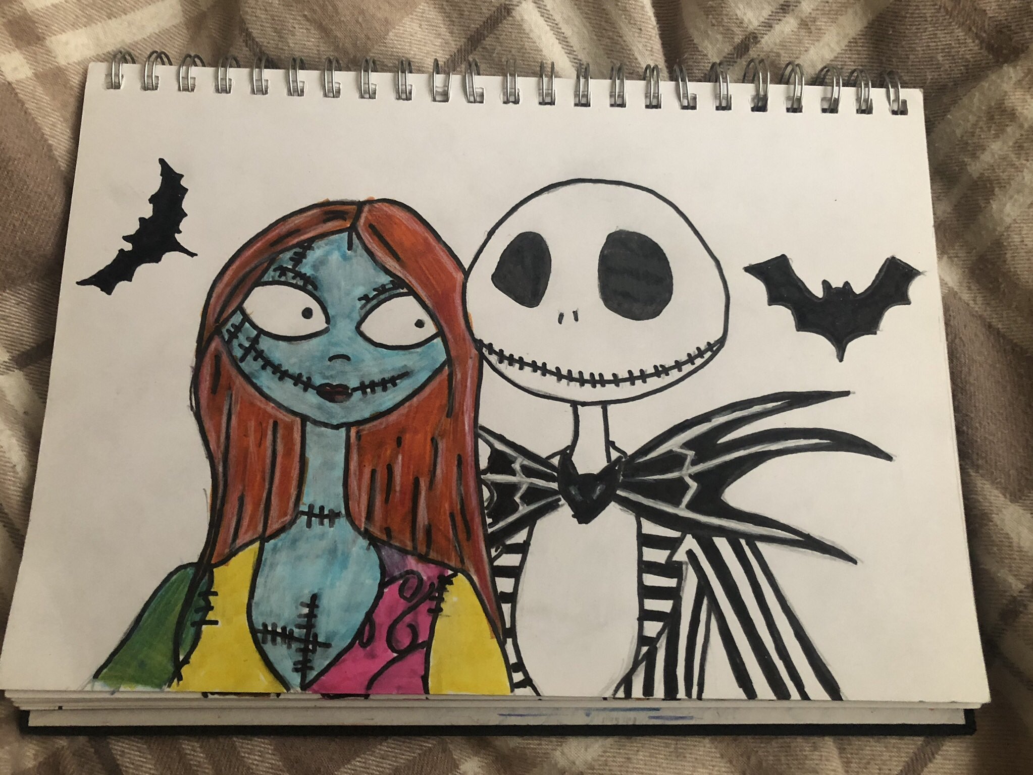 jack skellington and sally sketches