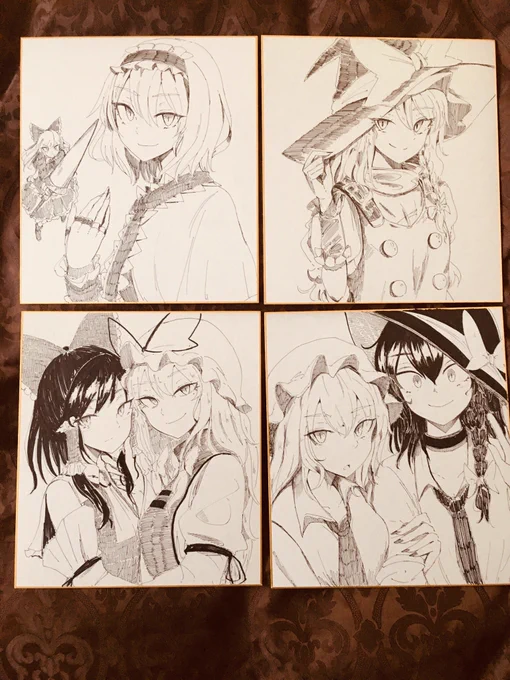 今日持っていく色紙です(╹◡╹) 