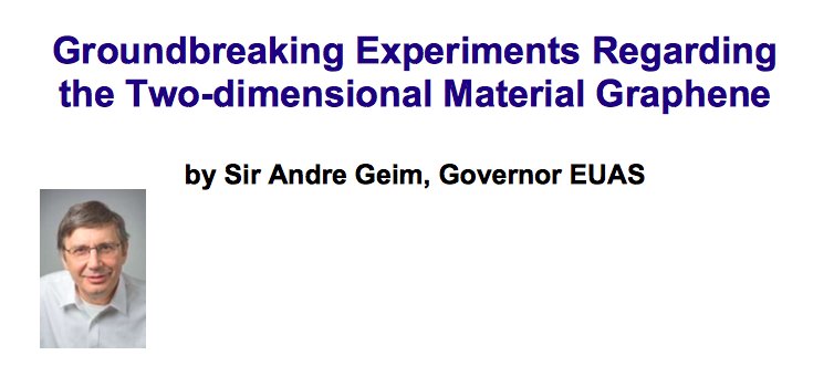 But the good news is that the next article is by Sir Andre Geim, an actual Nobel prize winner.