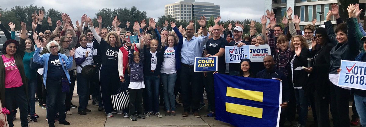 HRC on the ground in Dallas, Texas to turn out the vote.
