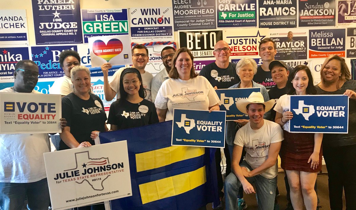 HRC on the ground in Dallas, Texas to turn out the vote.