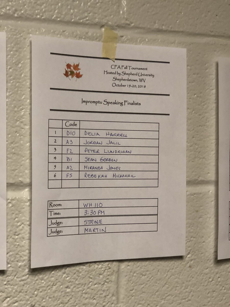 Shepherd_DF's tweet photo. First postings are up at the Shepherd University CFA Invitational! We’ve got multiple finalists in Extemp, Impromptu, and Informative! We also have finalists in Poetry and Communication Analysis! Let’s go Rams! #ShepherdDebate https://t.co/z03By9fCHx