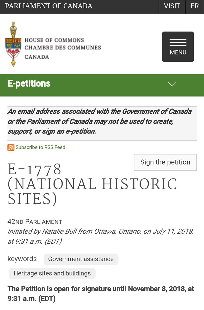 We're sure <a href="/HeritageNatalie/">Natalie Bull</a> and <a href="/jwaldag/">John Aldag</a> have convinced you all to sign the parliamentary petition by now, but have you shared it too? Retweet and help us get those numbers up! petitions.ourcommons.ca/en/Petition/De… And thanks to all those who have tweeted at the #NTConf the last few days